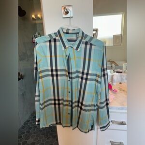 Burberry Blue plaid Shirt
